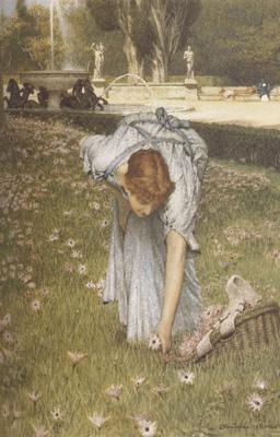 Alma-Tadema, Sir Lawrence Spring in the Gardens of the Villa Borghese (mk23) oil painting image